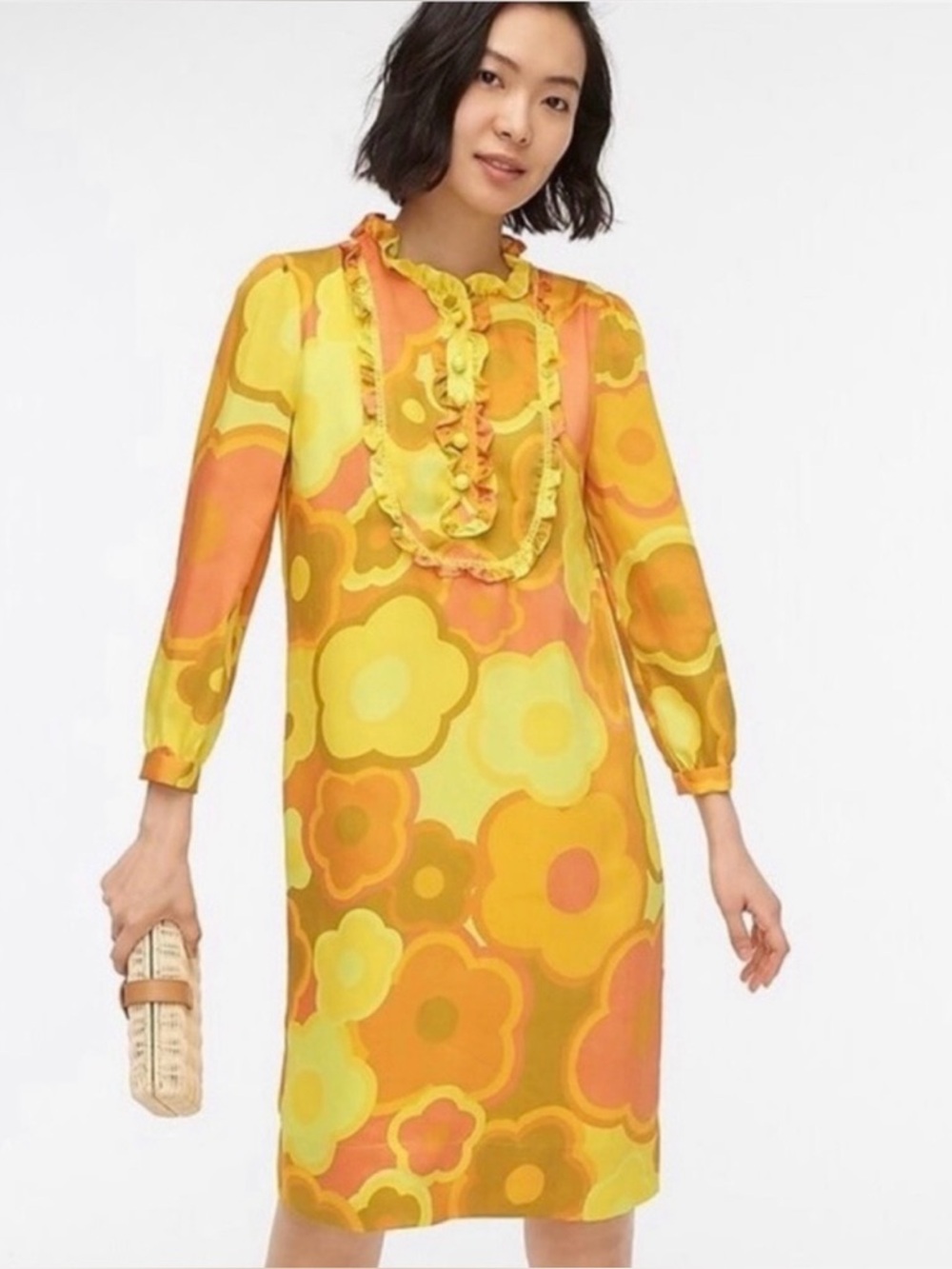 J Crew Collection Ratti Floral Shift Dress. - 60’s 70’s throwback Mod Print